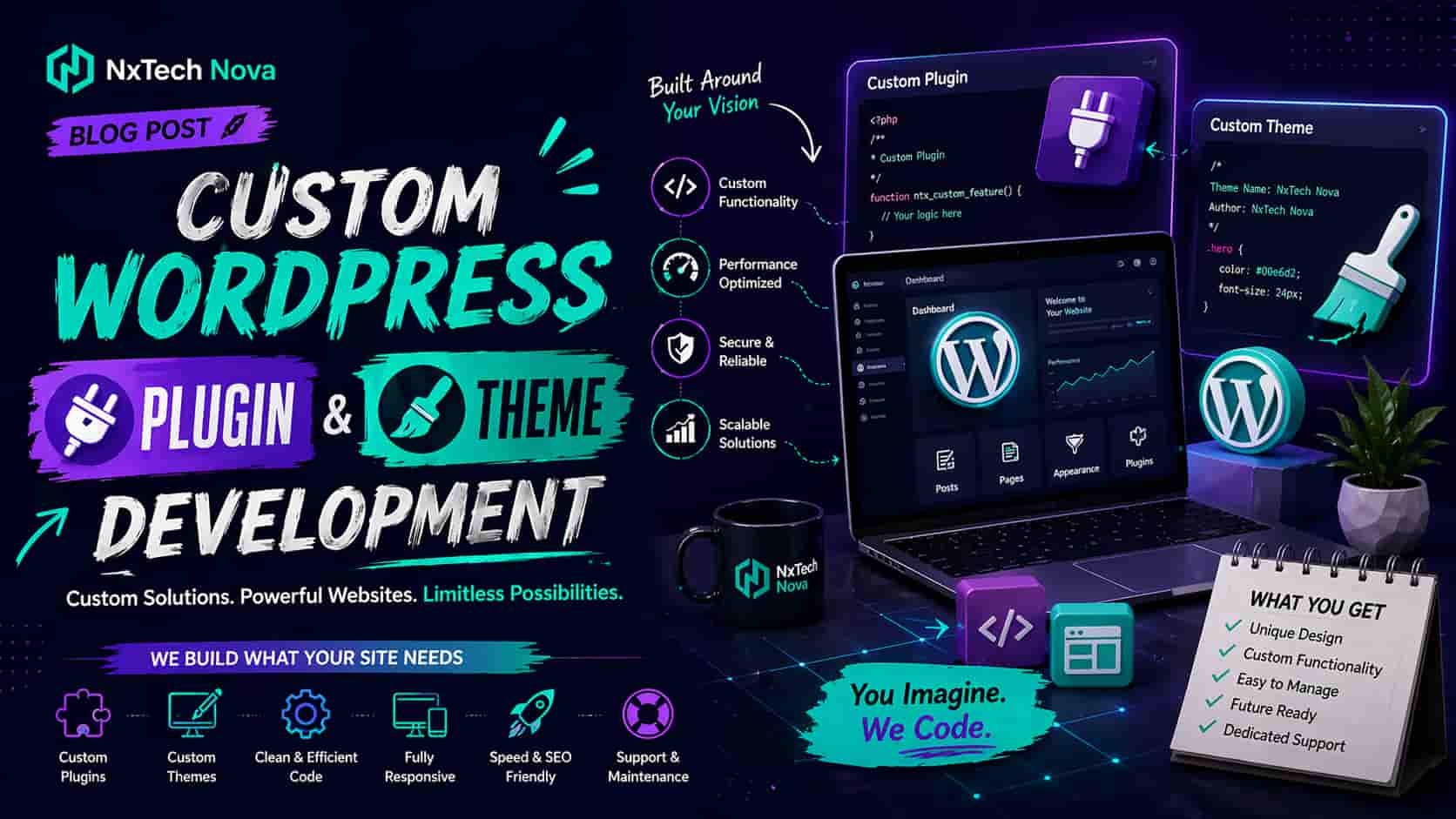 Custom WordPress plugin and theme development