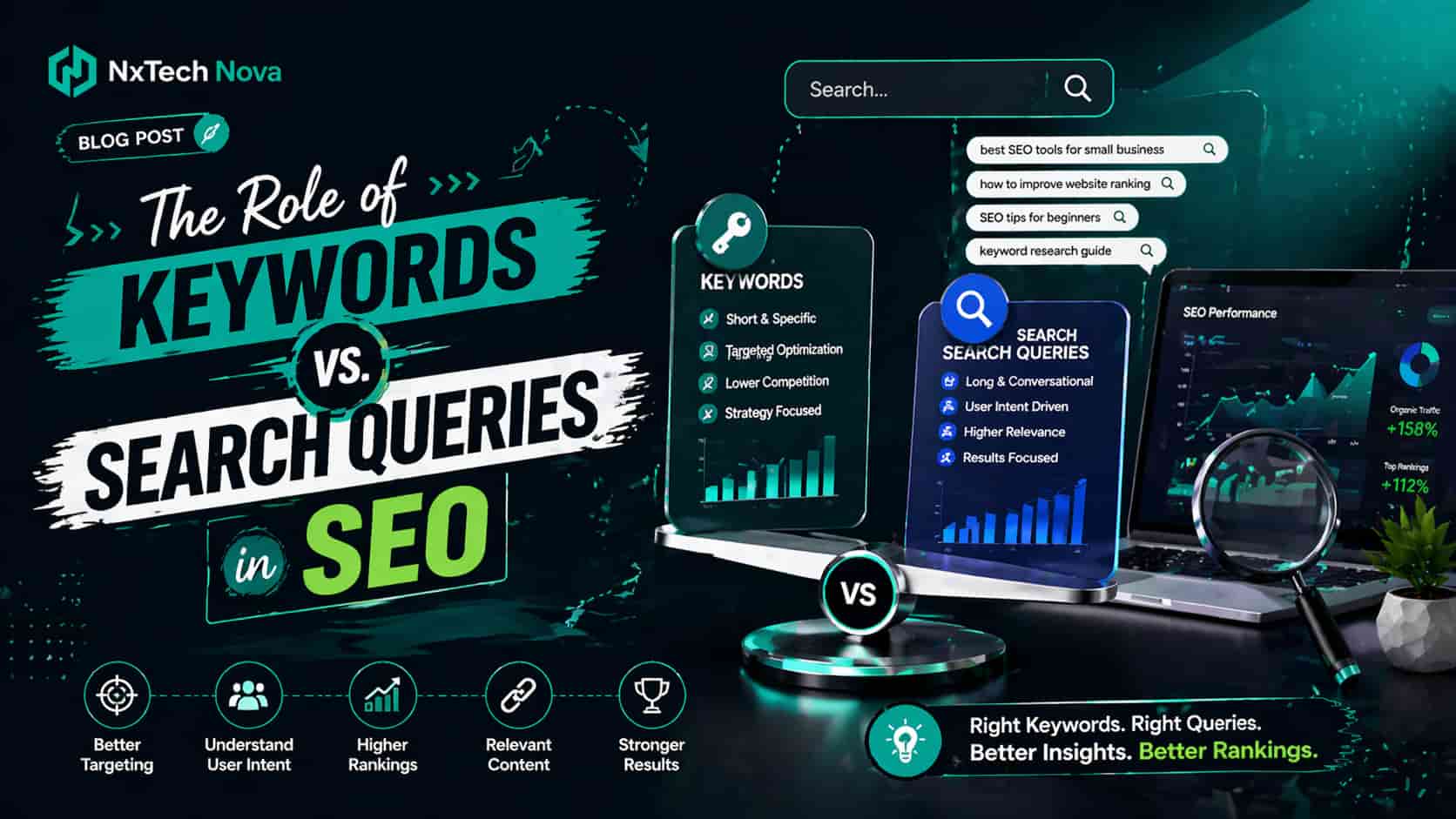 The Role of Keywords vs. Search Queries in SEO
