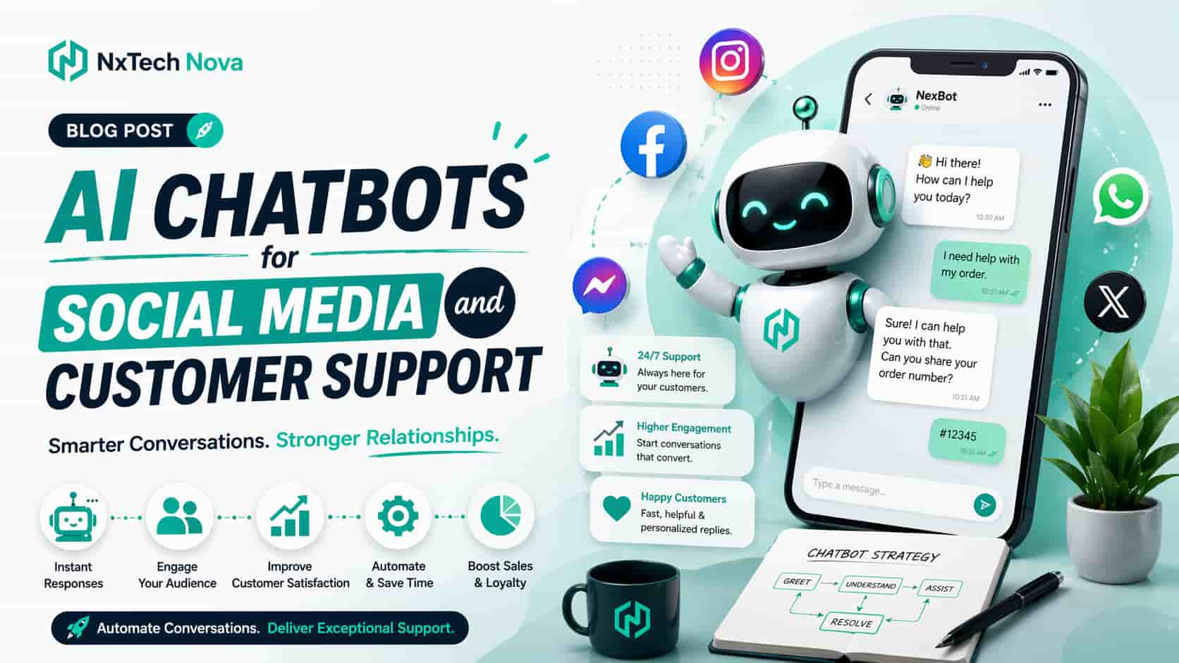 AI chatbots for social media and customer support