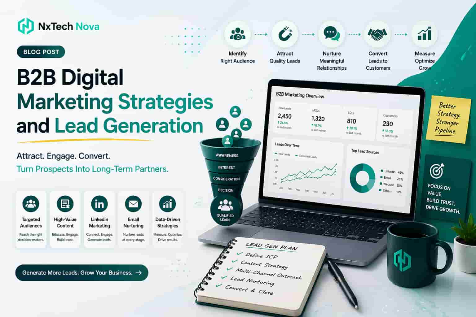 B2B digital marketing strategies and lead generation